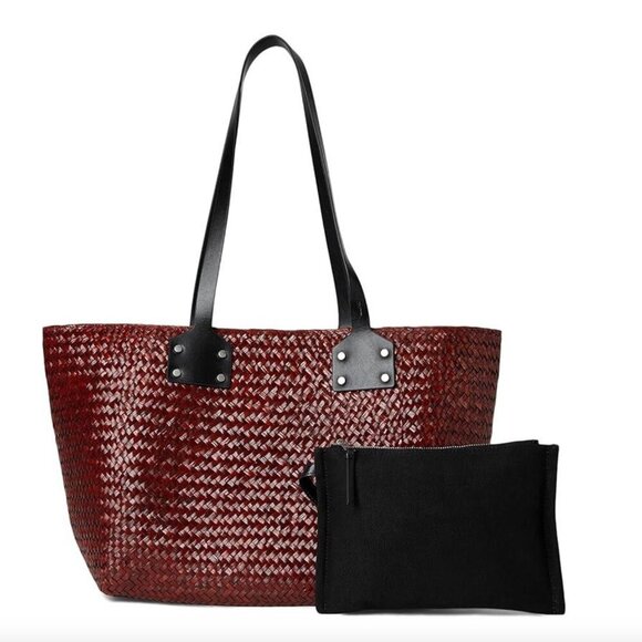ALL SAINTS  Mosley Straw Leather Tote - Picture 2 of 10